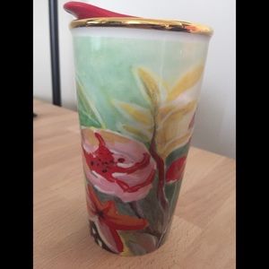 Floral Starbucks ceramic mug